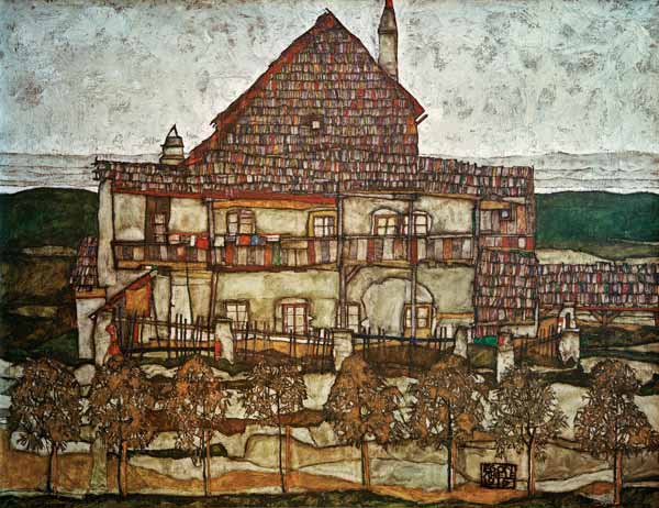 House with Shingle Roof (Old House II) od Egon Schiele