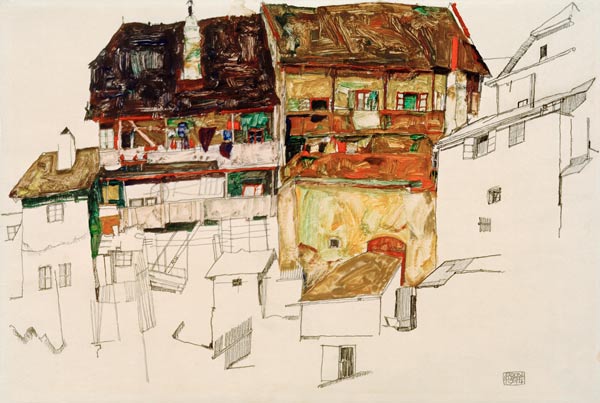 Old Houses in Krumau od Egon Schiele
