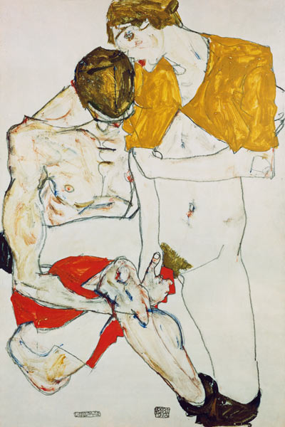 Lovers od Egon Schiele