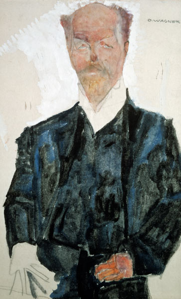 Portrait of Otto Wagner od Egon Schiele