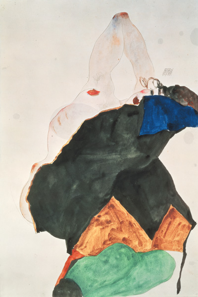 Girl with an elbow lifted up od Egon Schiele