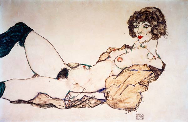 Reclining Nude od Egon Schiele