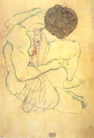Sedentary woman act od Egon Schiele
