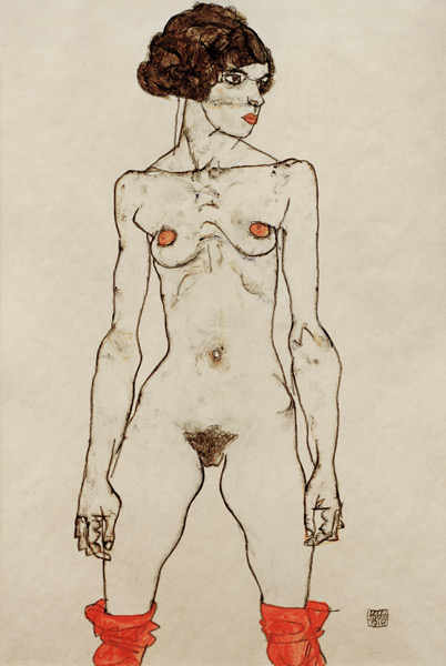 Standing Nude od Egon Schiele