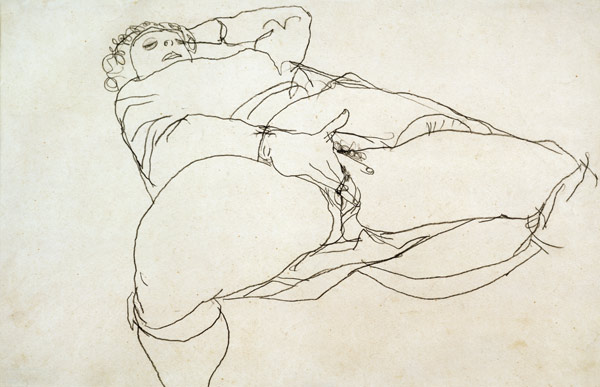 Woman Masturbating od Egon Schiele
