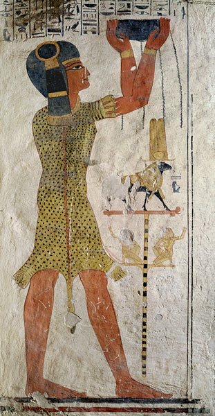 An Inmutef priest making an offering New Kingdom od Egyptian