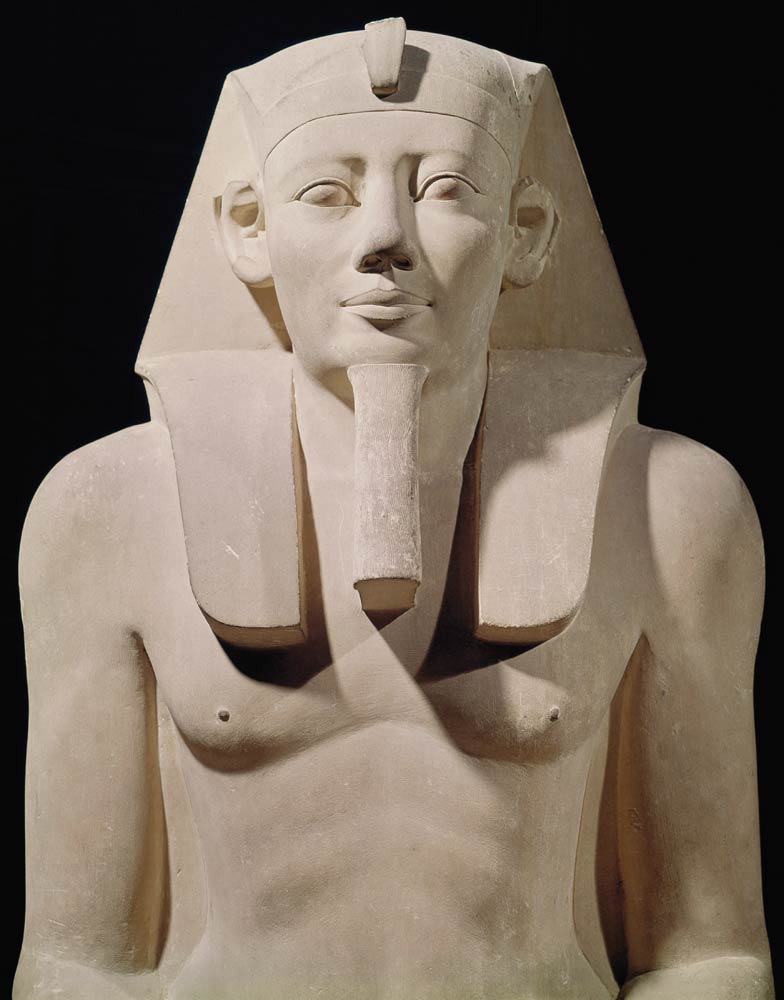 Seated statue of Sesostris I (1971-28 BC), originally from the Mortuary Temple of Sesostris I at al- od Egyptian