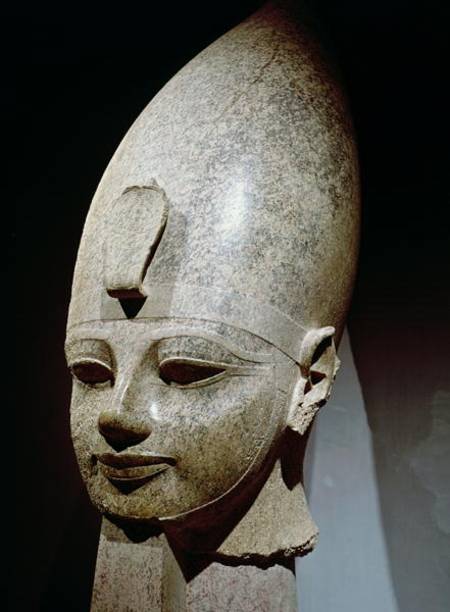 Colossal head of Amenhotep III, from al-Qurnah, New Kingdom od Egyptian