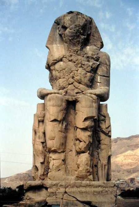 One of the Colossi of Memnon, statues of Amenhotep III od Egyptian