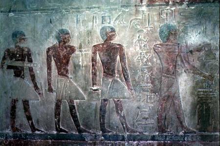 Craftsmen from the South wall of the Mastaba Chapel of Ti, Old Kingdom od Egyptian