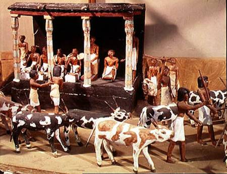 Funerary model of a census of livestock, from the Tomb of Meketre, Thebes, Middle Kingdom od Egyptian