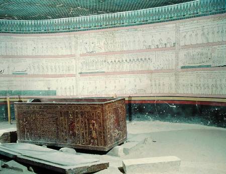 Interior of the tomb of Tuthmosis III (c.1490-39 BC) New Kingdom (photo) od Egyptian