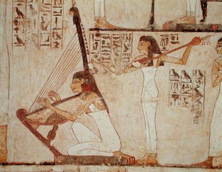 Two Musicians, from the Tomb of Rekhmire, New Kingdom od Egyptian
