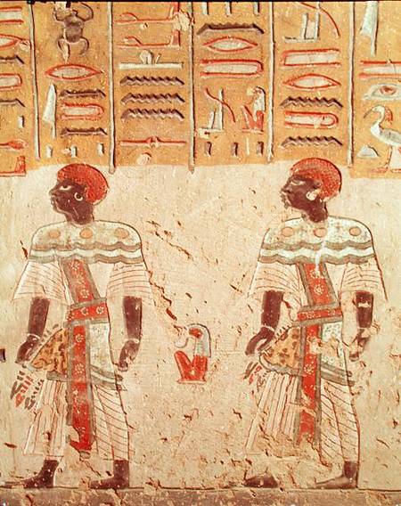Nubian gods from the Tomb of Ramesses III (c.1184-1153 BC) New Kingdom od Egyptian