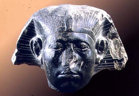 Portrait head of Sesostris III (1878-43 BC) from a sphinx od Egyptian