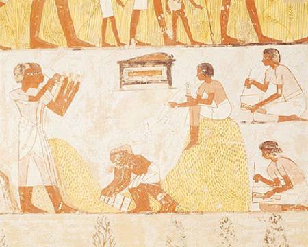 Recording the harvest, from the Tomb of Menna od Egyptian