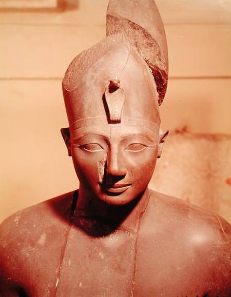 Statue of Tuthmosis III (ruled 1504-1450 BC), from the Temple of Amun, Karnak od Egyptian