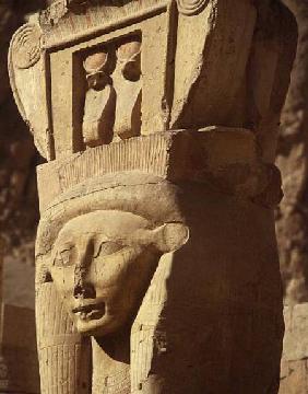 Hathor-headed column, from the Chapel of Hathor, Temple of Hatshepsut, New Kingdom