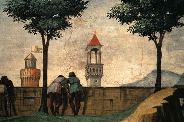 Men Looking over a Wall, from the Visitation od  (eigentl. Domenico Tommaso Bigordi) Ghirlandaio Domenico