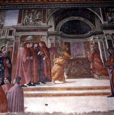 The Angel appearing to St. Zacharias in the Temple od  (eigentl. Domenico Tommaso Bigordi) Ghirlandaio Domenico