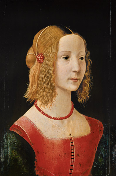 Portrait of a young girl. od  (eigentl. Domenico Tommaso Bigordi) Ghirlandaio Domenico