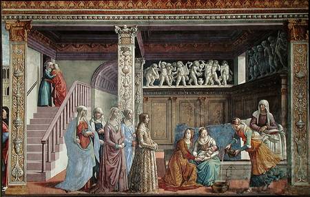 The Birth of the Virgin od  (eigentl. Domenico Tommaso Bigordi) Ghirlandaio Domenico