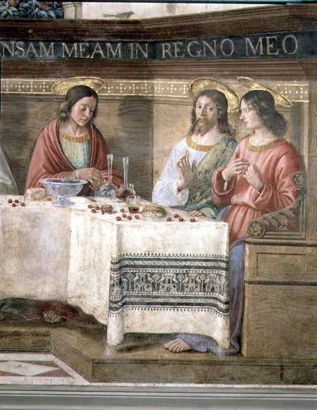 Detail from the Last Supper od  (eigentl. Domenico Tommaso Bigordi) Ghirlandaio Domenico