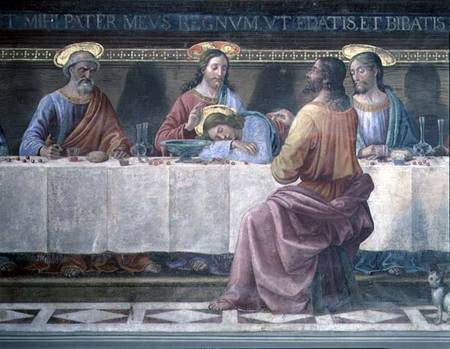 Detail from the Last Supper od  (eigentl. Domenico Tommaso Bigordi) Ghirlandaio Domenico