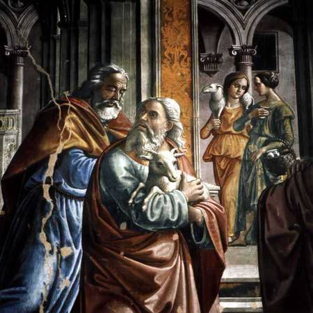 The Expulsion of Joachim from the Temple, detail od  (eigentl. Domenico Tommaso Bigordi) Ghirlandaio Domenico