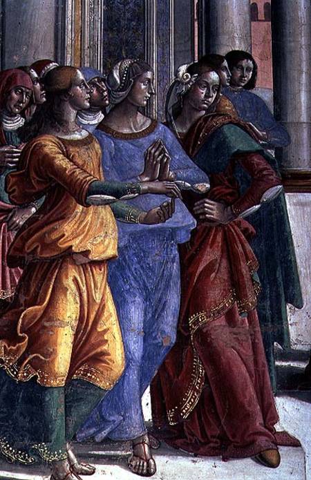Onlookers, from the Virgin Mary in the Temple od  (eigentl. Domenico Tommaso Bigordi) Ghirlandaio Domenico