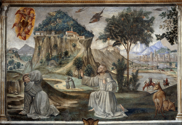 Stigmatisation o.St.Francis od  (eigentl. Domenico Tommaso Bigordi) Ghirlandaio Domenico