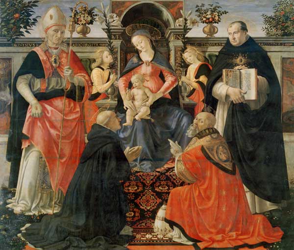 Enthroned Madonna & Saints od  (eigentl. Domenico Tommaso Bigordi) Ghirlandaio Domenico