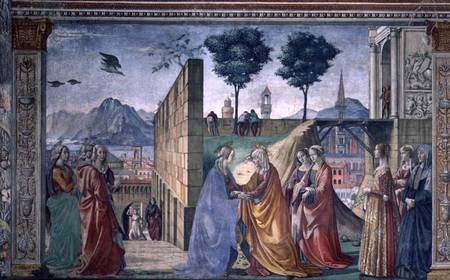The Visitation (fresco) (for detail see 124356) od  (eigentl. Domenico Tommaso Bigordi) Ghirlandaio Domenico