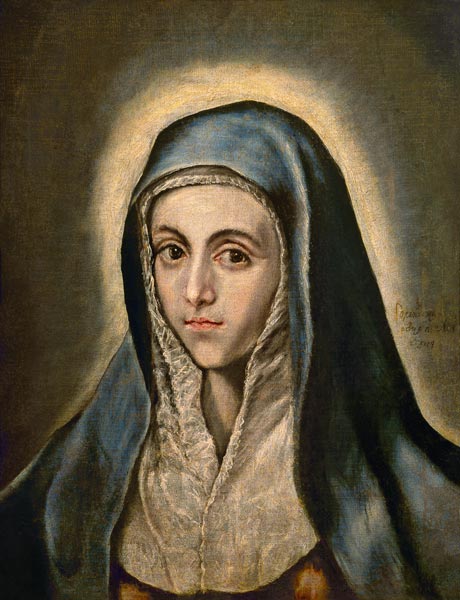 The virgin Maria. od (eigentl. Dominikos Theotokopulos) Greco, El