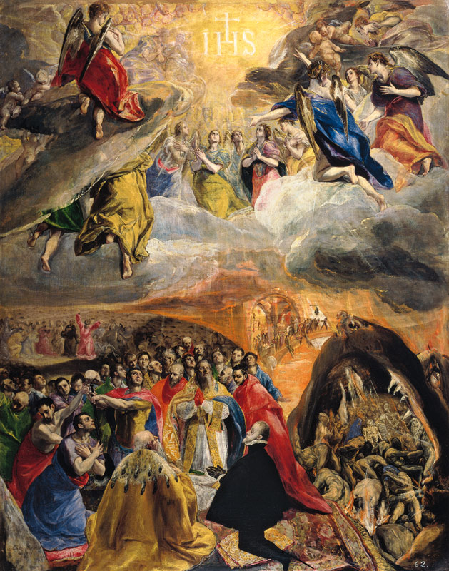 Adoration and Glorification of the name Jesu (so called Philipps II.'s Dream) od (eigentl. Dominikos Theotokopulos) Greco, El