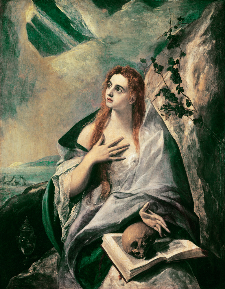 Magdalene doing Penance od (eigentl. Dominikos Theotokopulos) Greco, El