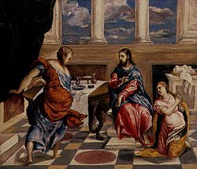Christ in the House of Mary and Martha od (eigentl. Dominikos Theotokopulos) Greco, El