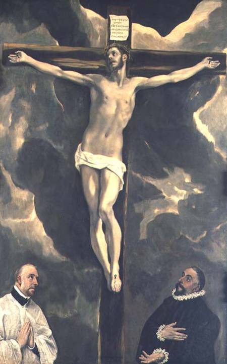 The Crucifixion with Two Donors od (eigentl. Dominikos Theotokopulos) Greco, El