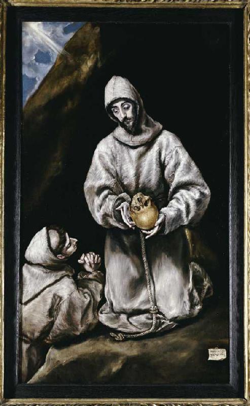 Der heiliger Franziskus meditierend. od (eigentl. Dominikos Theotokopulos) Greco, El