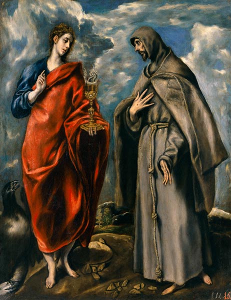 St. John the Evangelist and St. Francis od (eigentl. Dominikos Theotokopulos) Greco, El
