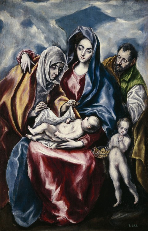 The Holy Family with Saint Anne and John the Baptist as Child od (eigentl. Dominikos Theotokopulos) Greco, El