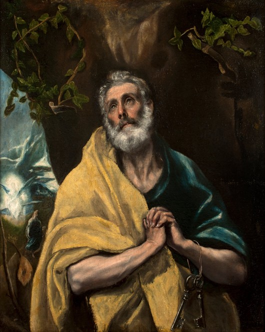 Saint Peter in Tears od (eigentl. Dominikos Theotokopulos) Greco, El