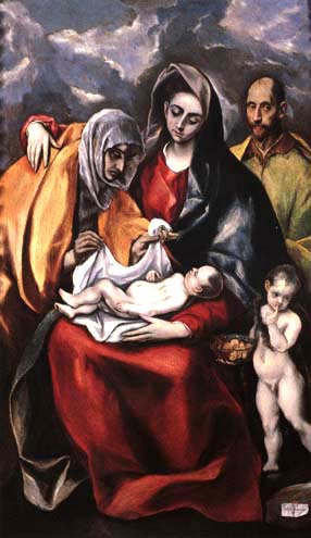 Holy Family with St. Anna and the little St. John Baptist od (eigentl. Dominikos Theotokopulos) Greco, El