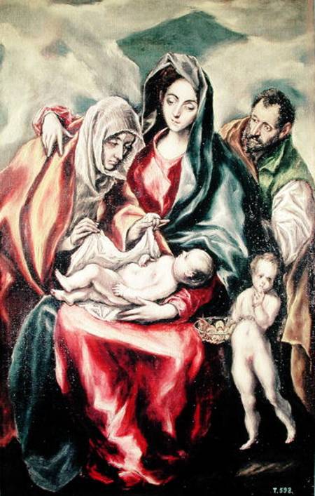 The Holy Family od (eigentl. Dominikos Theotokopulos) Greco, El