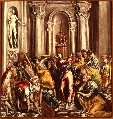 Jesus Driving the Merchants from the Temple od (eigentl. Dominikos Theotokopulos) Greco, El