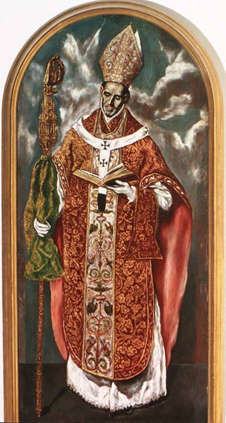 Saint Ildefonsus, a copy of the original in the Escorial od (eigentl. Dominikos Theotokopulos) Greco, El