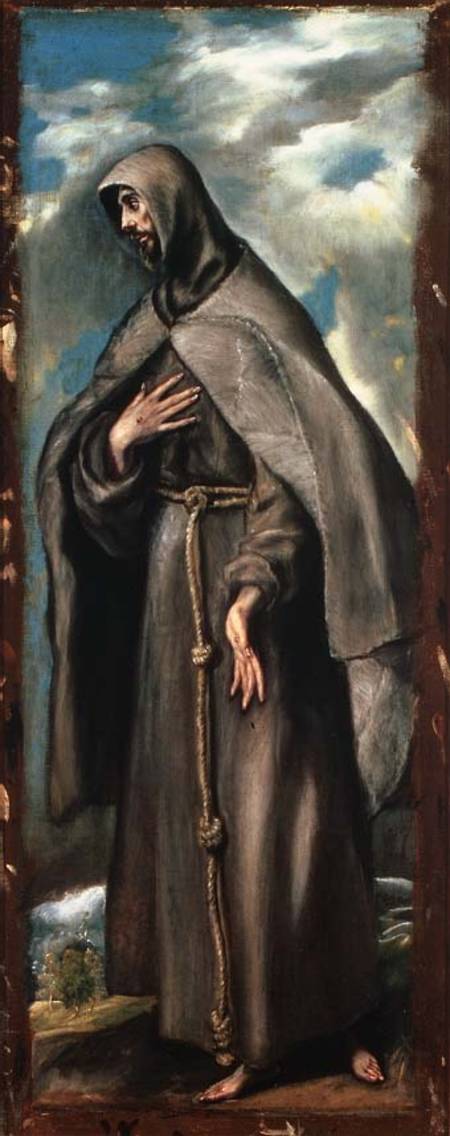 St.Francis of Assisi (c.1182-1220) od (eigentl. Dominikos Theotokopulos) Greco, El