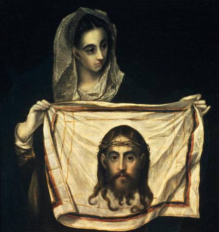 St.Veronica with the Holy Shroud od (eigentl. Dominikos Theotokopulos) Greco, El