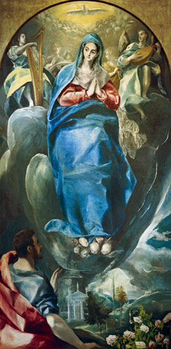 The Immaculate Conception Contemplated by St. John the Evangelist od (eigentl. Dominikos Theotokopulos) Greco, El