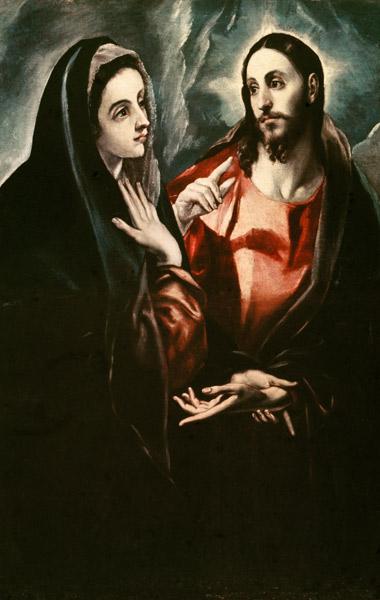 Christ bids farewell to Mary